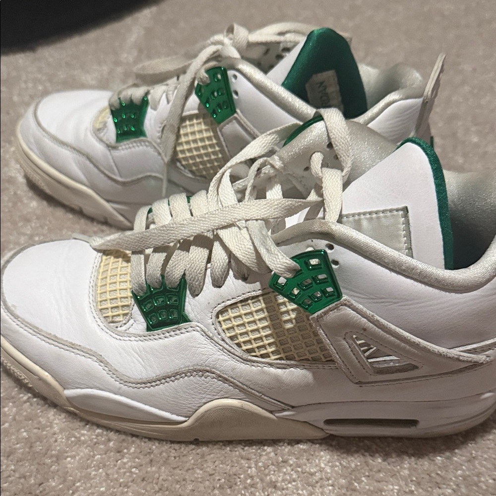 Jordan Athletic Shoes White and Green